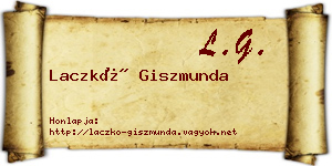 Laczkó Giszmunda névjegykártya